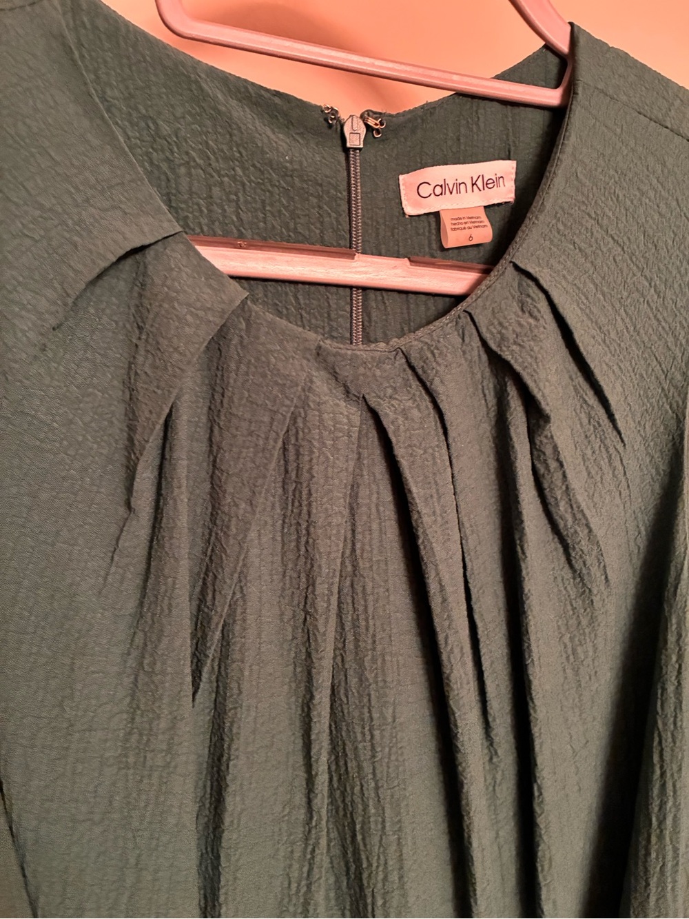Calvin Klein Emerald Green Sleeveless Pleated Jumpsuit - Picture 7 of 9